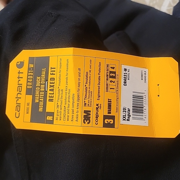 Carhartt Women's Relaxed Fit Washed Duck Insulated Bib Overal - Picture 5 of 6